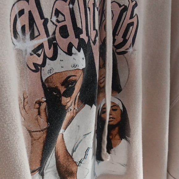 Aaliyah Graphic Beige Hoodie - Picture 9 of 12